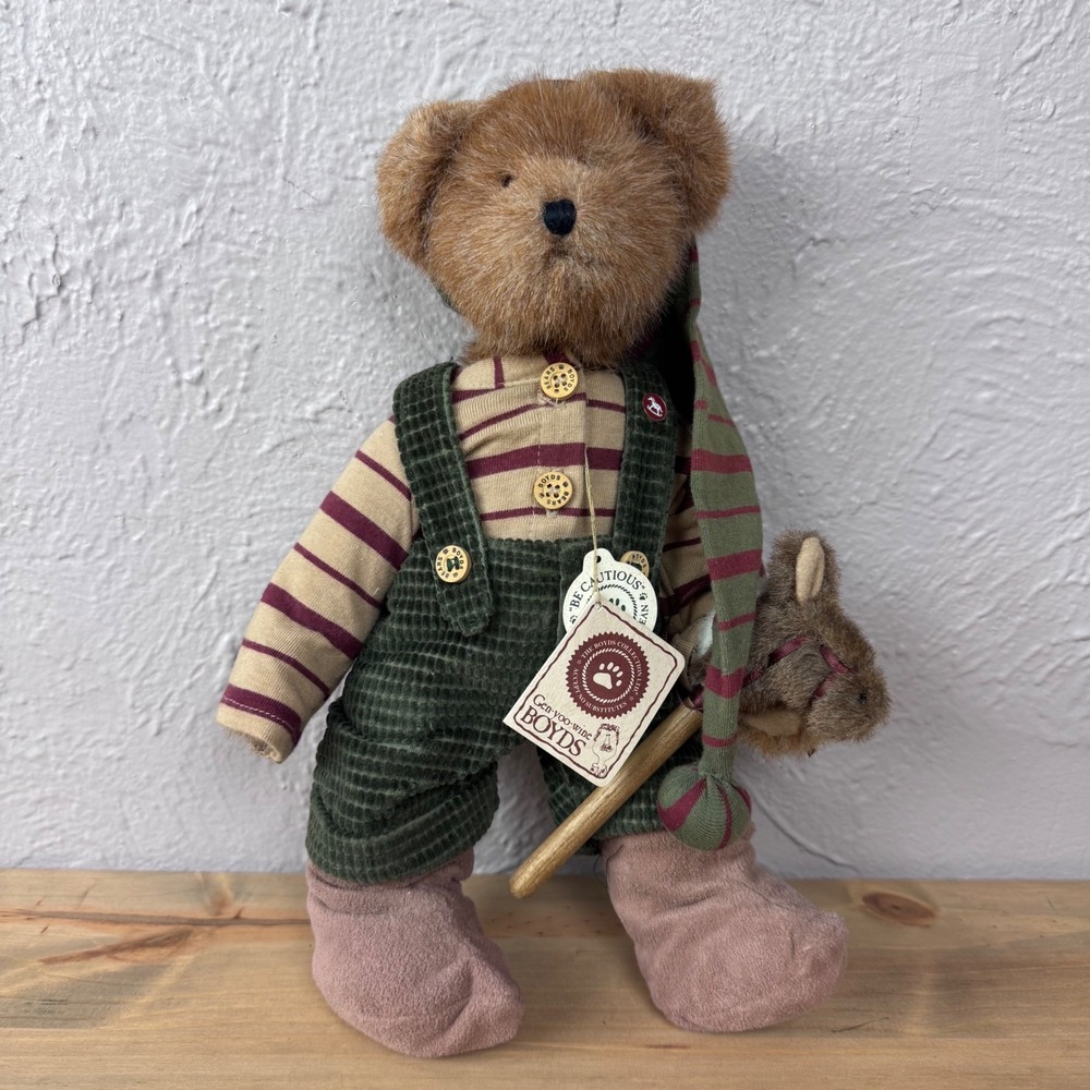 Vintage Boyds Bears Trevor T. Elfbeary Plush Jointed Teddy Sleepy teddy bear